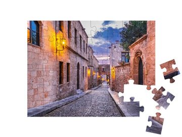 puzzleYOU Puzzle Allee der Ritter: Ippoton, Rhodos, Griechenland, 48 Puzzleteile, puzzleYOU-Kollektionen Rhodos