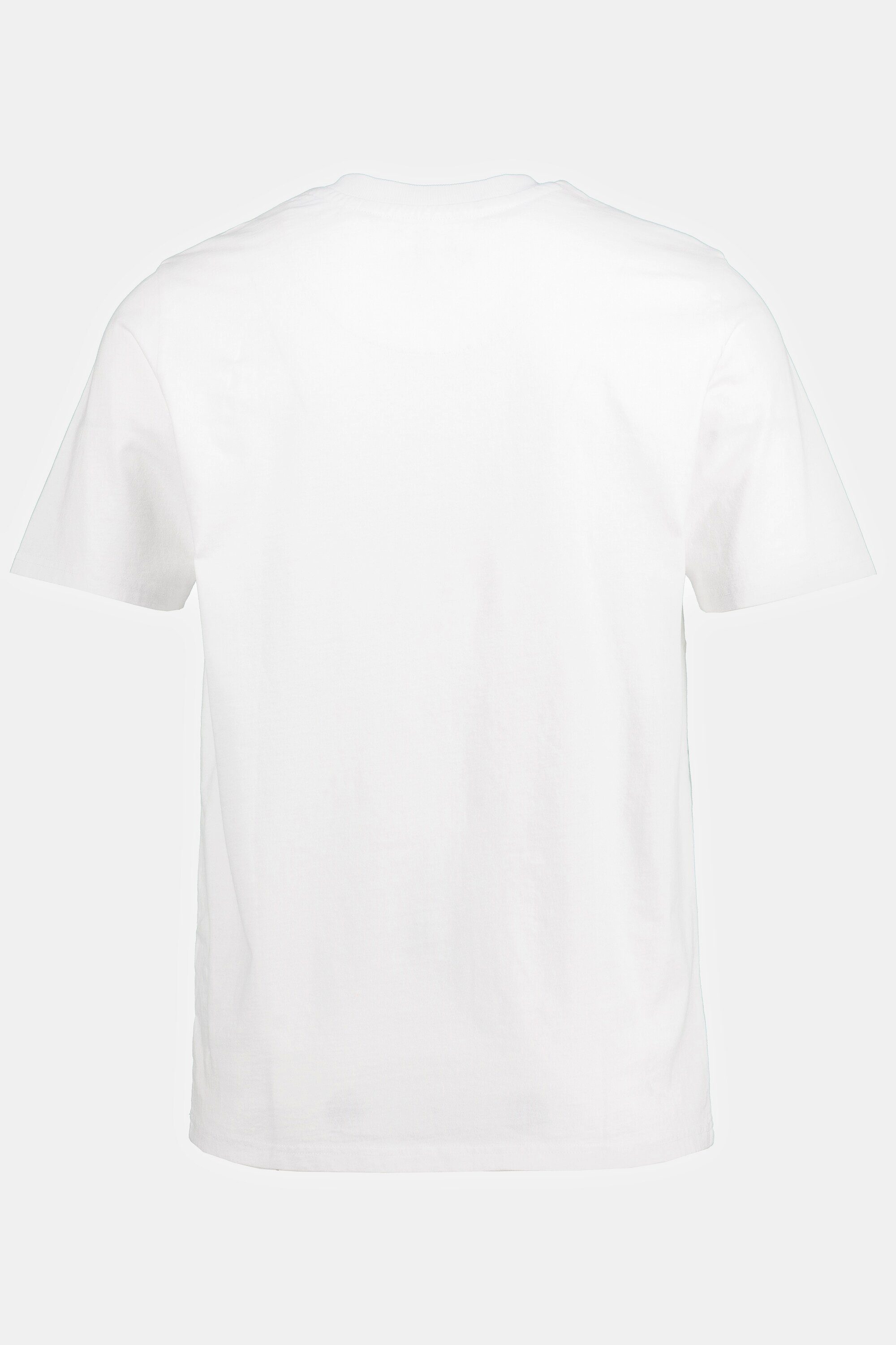 JP1880 T-Shirt T-Shirt Halbarm große Stickerei schneeweiß
