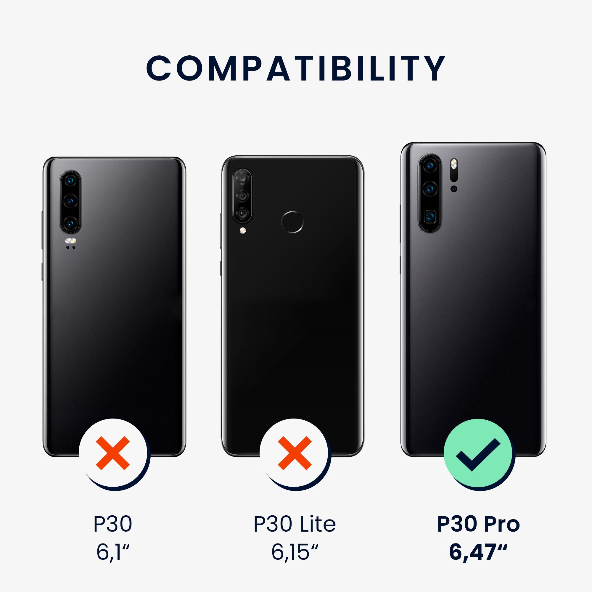 kwmobile Handyhülle Handyhülle für Huawei P30 Pro Hülle, Silikon Case metallisch schimmernd - Schutzhülle Cover