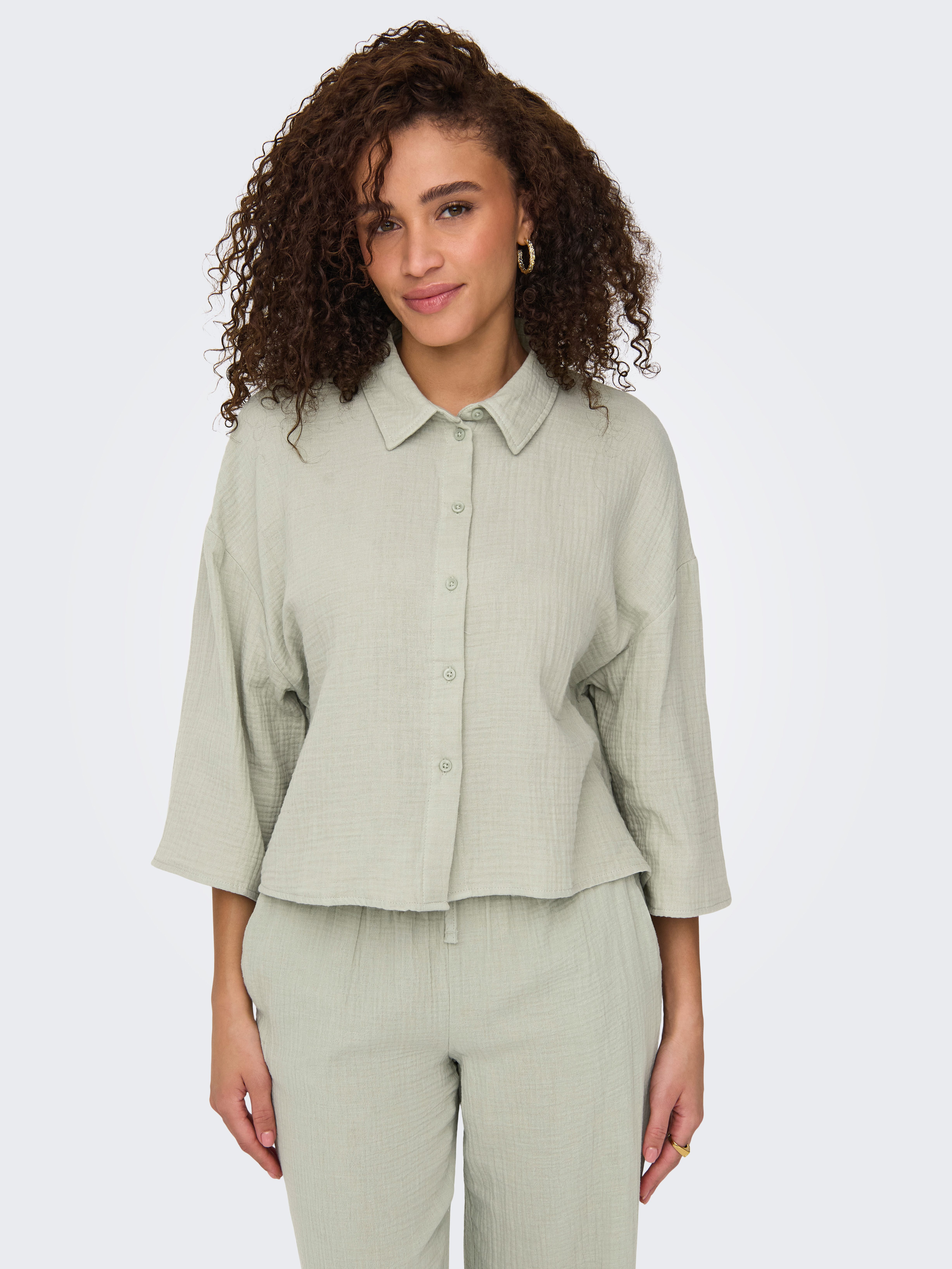 JDY Hemdbluse JDYTHEIS LIFE 3/4 CROP SHIRT WVN NOOS Baumwolle, regular fit günstig online kaufen