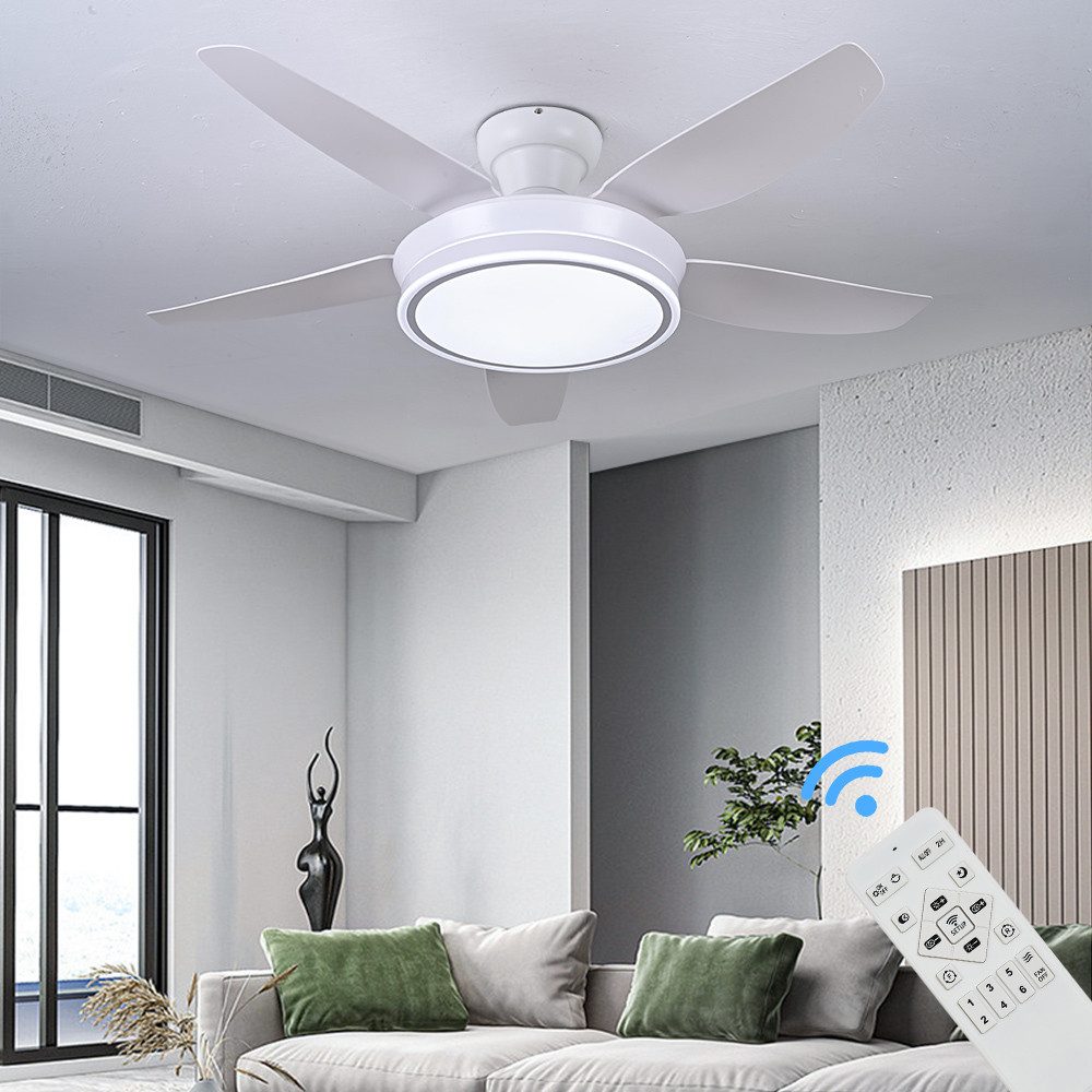 Eurotondisplay Deckenventilator Deckenventilator LED Beleuchtung 6 günstig online kaufen