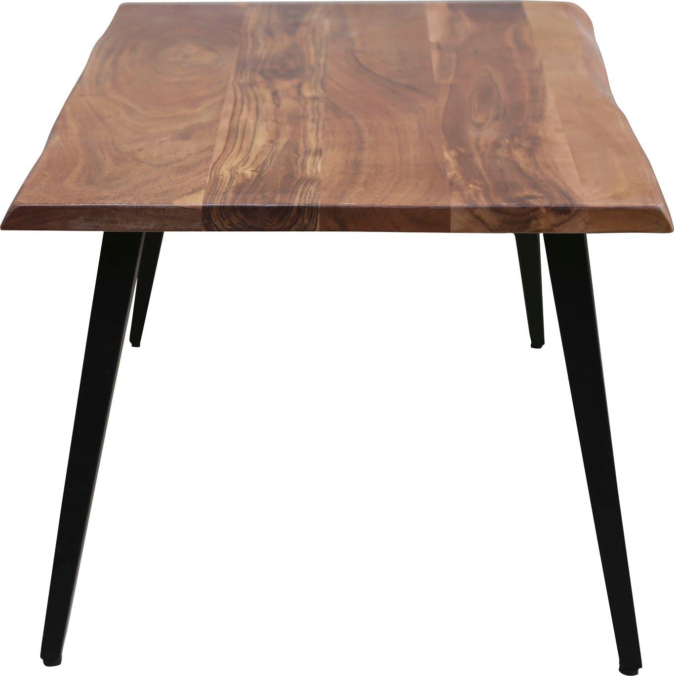 byLIVING Couchtisch Caddy, Tischplatte mit Baumkante, Breite 110 oder 60 cm