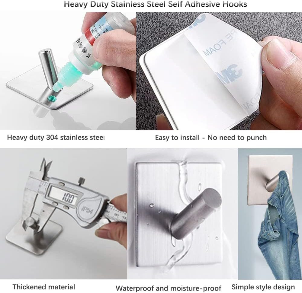 LA CUTE Handtuchhaken Selbstklebende Handtuchhaken, ohne günstig online kaufen
