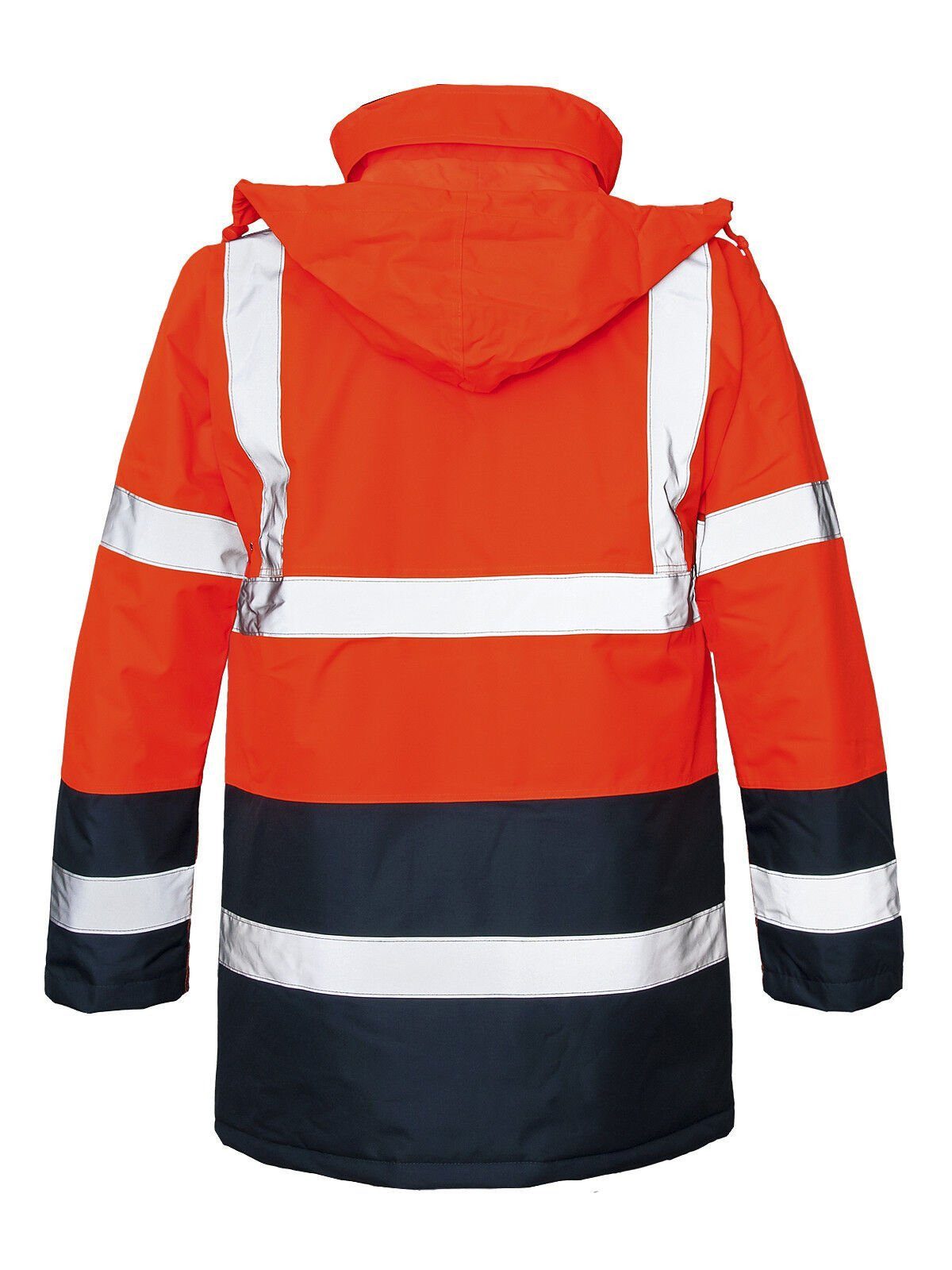 Profus Arbeitsjacke PROFUS Winter Warnjacke Warnschutzjacke- orange mit Kapuze