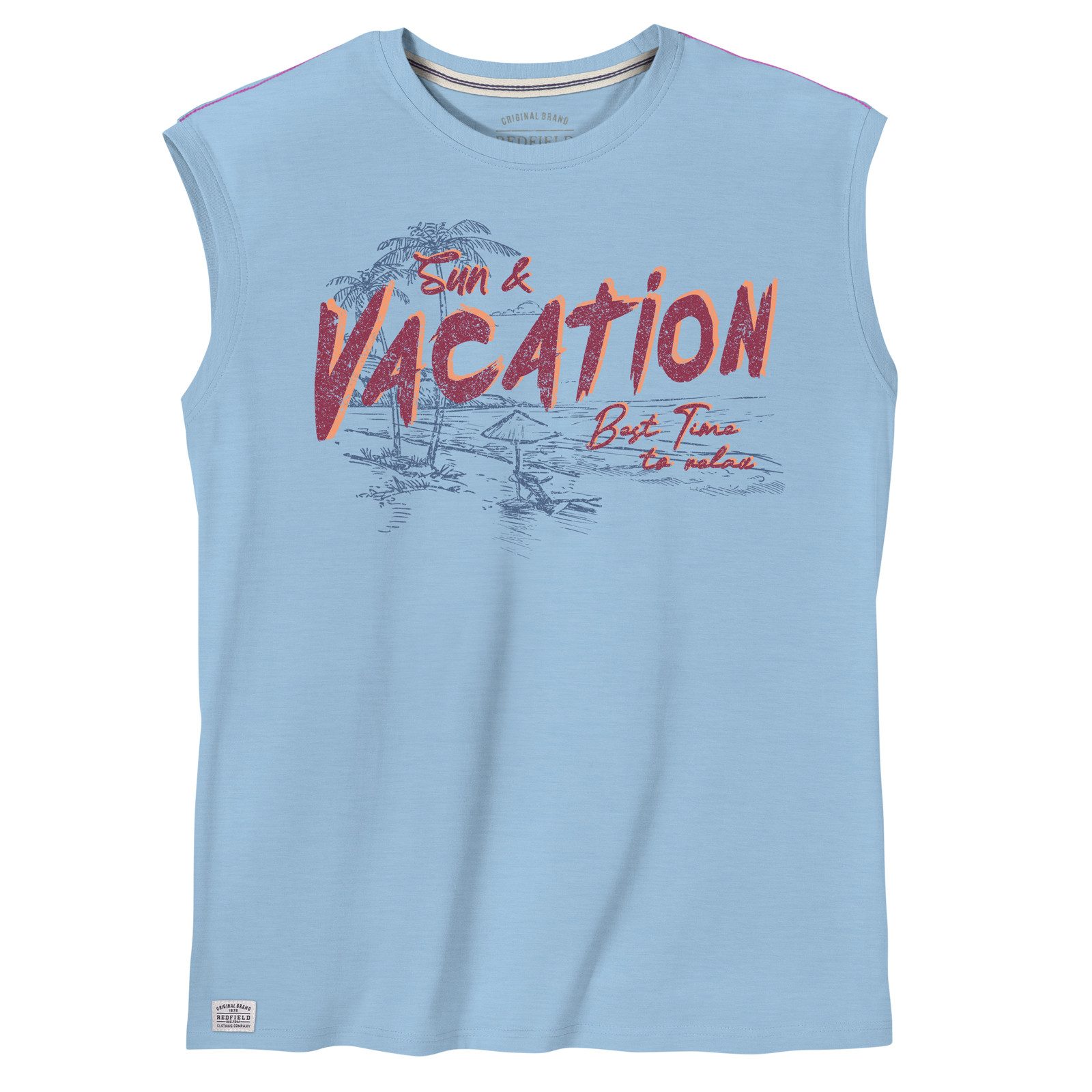 redfield Muscleshirt Redfield Übergrößen Muskelshirt Vacation hellblau günstig online kaufen