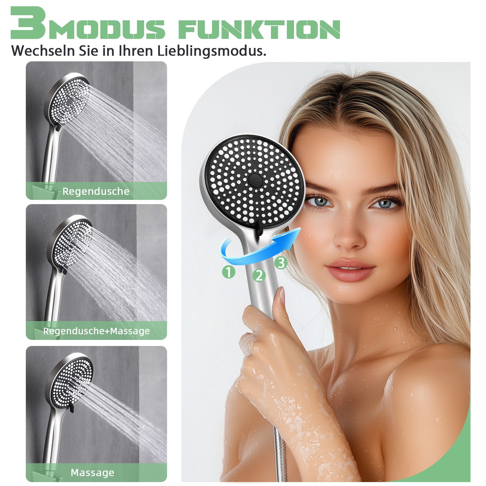 Nettlife Brausegarnitur Badewannenarmatur mit Handbrausemit 3 günstig online kaufen