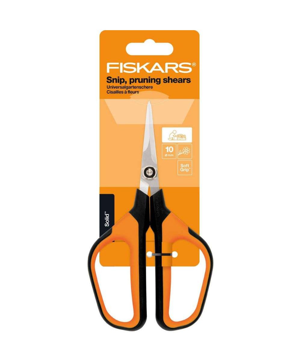 Fiskars Gartenschere Fiskars Universalgartenschere SP15, (Packung, 1-tlg., Universalgartenschere), Hochwertige Karbonstahlklingen, leicht zu schärfen
