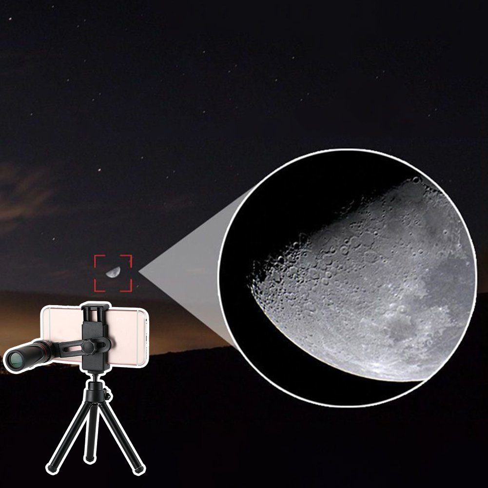 Blusmart Mini-HD-Monokular-Teleskope, Leichtes Tragbares Kameraobjektiv Fernglas Einzelteleskop Für