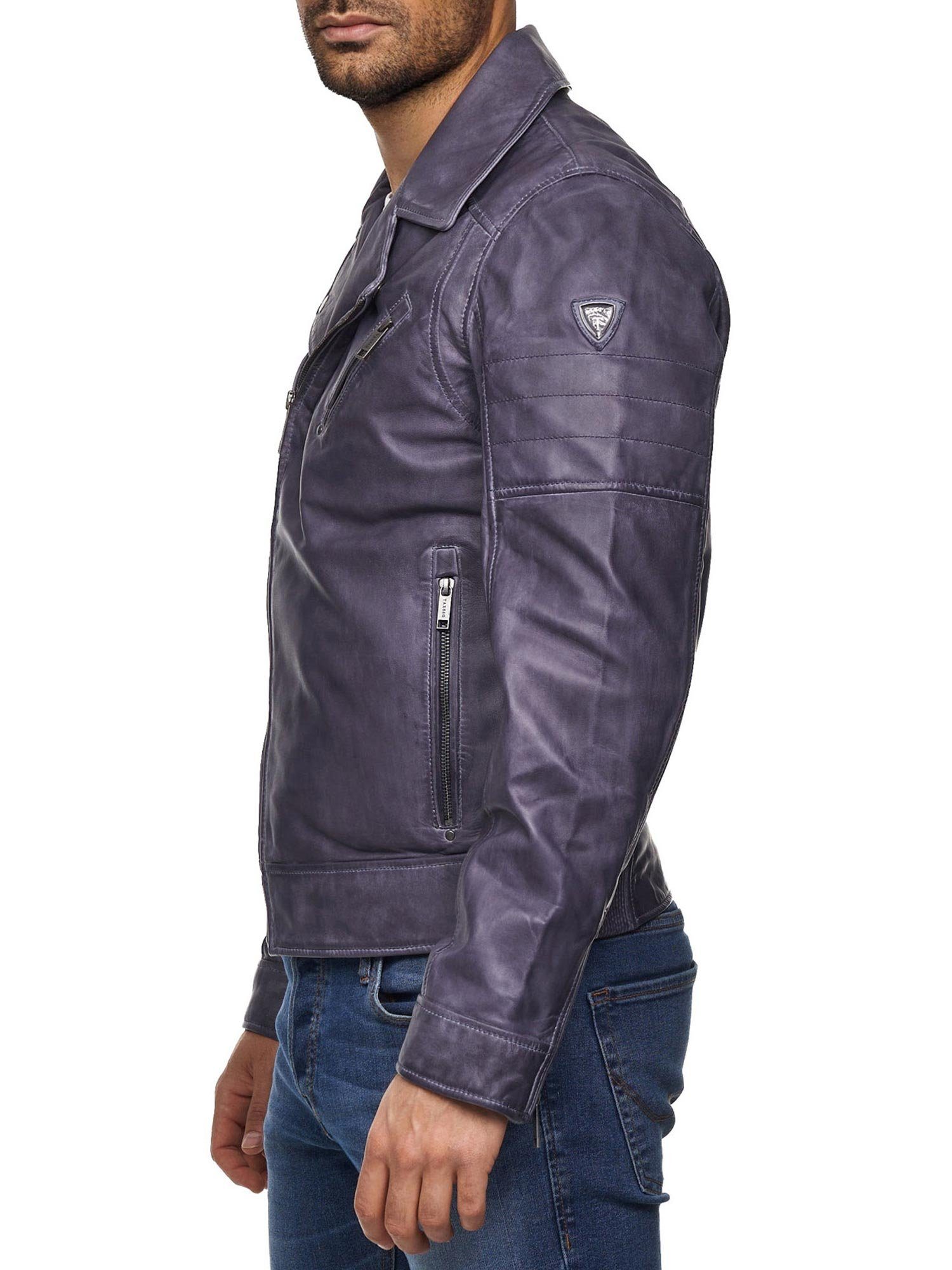 Tazzio Lederjacke 19712 Echtleder Jacke im Biker-Look
