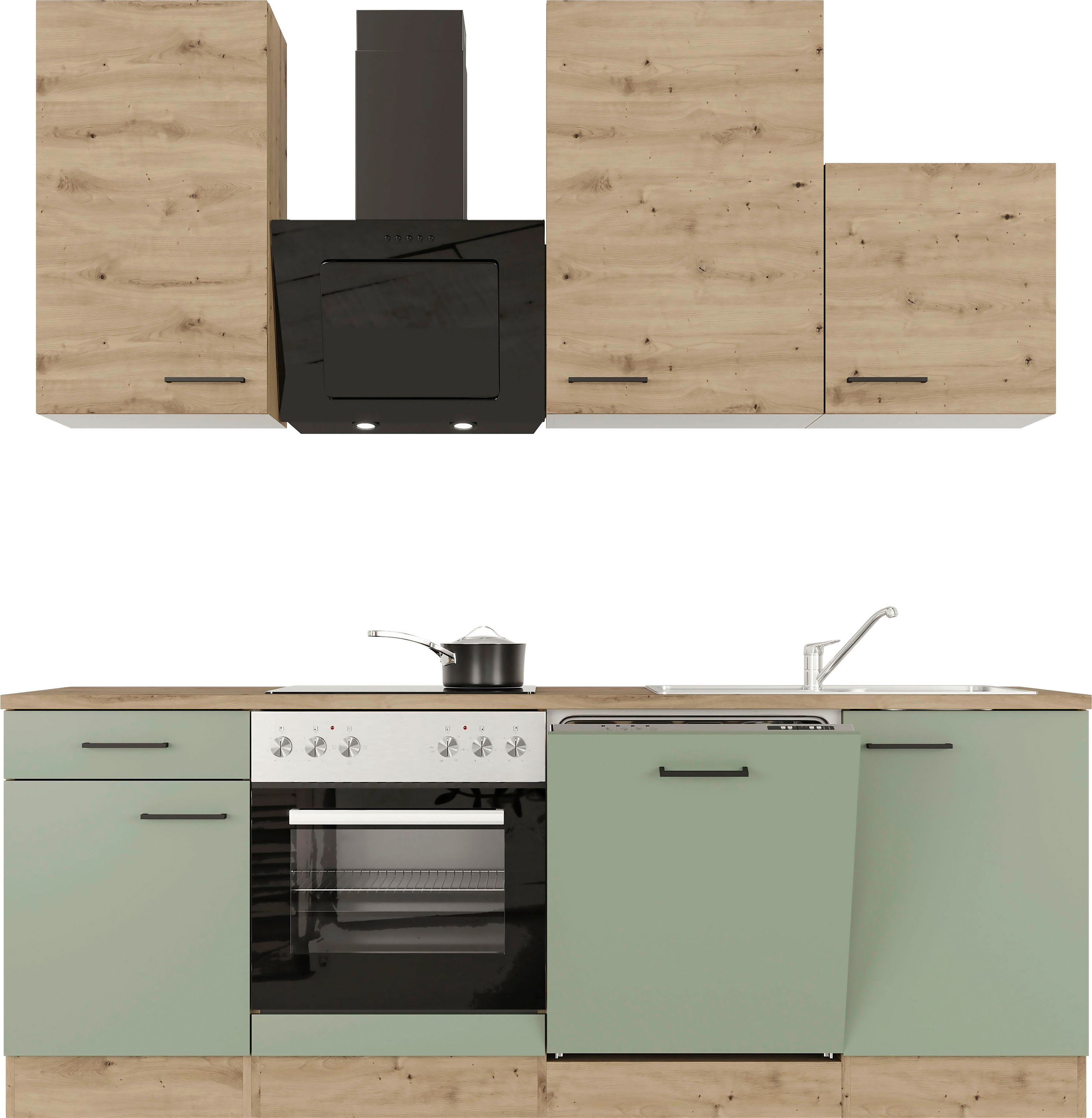 Flex-Well Küchenzeile Cara, mit und ohne E-Geräten erhältlich, Gesamtbreite günstig online kaufen