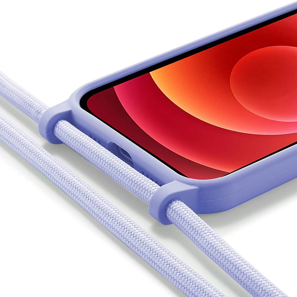 FITSU Handyhülle Handykette für Apple iPhone Hülle mit Band Handyband Case zum Umhängen, Hülle für iPhone 12 Pro, 12, 12 Mini, SE 2022, 11, XS, XR, X, 8, 7, 6