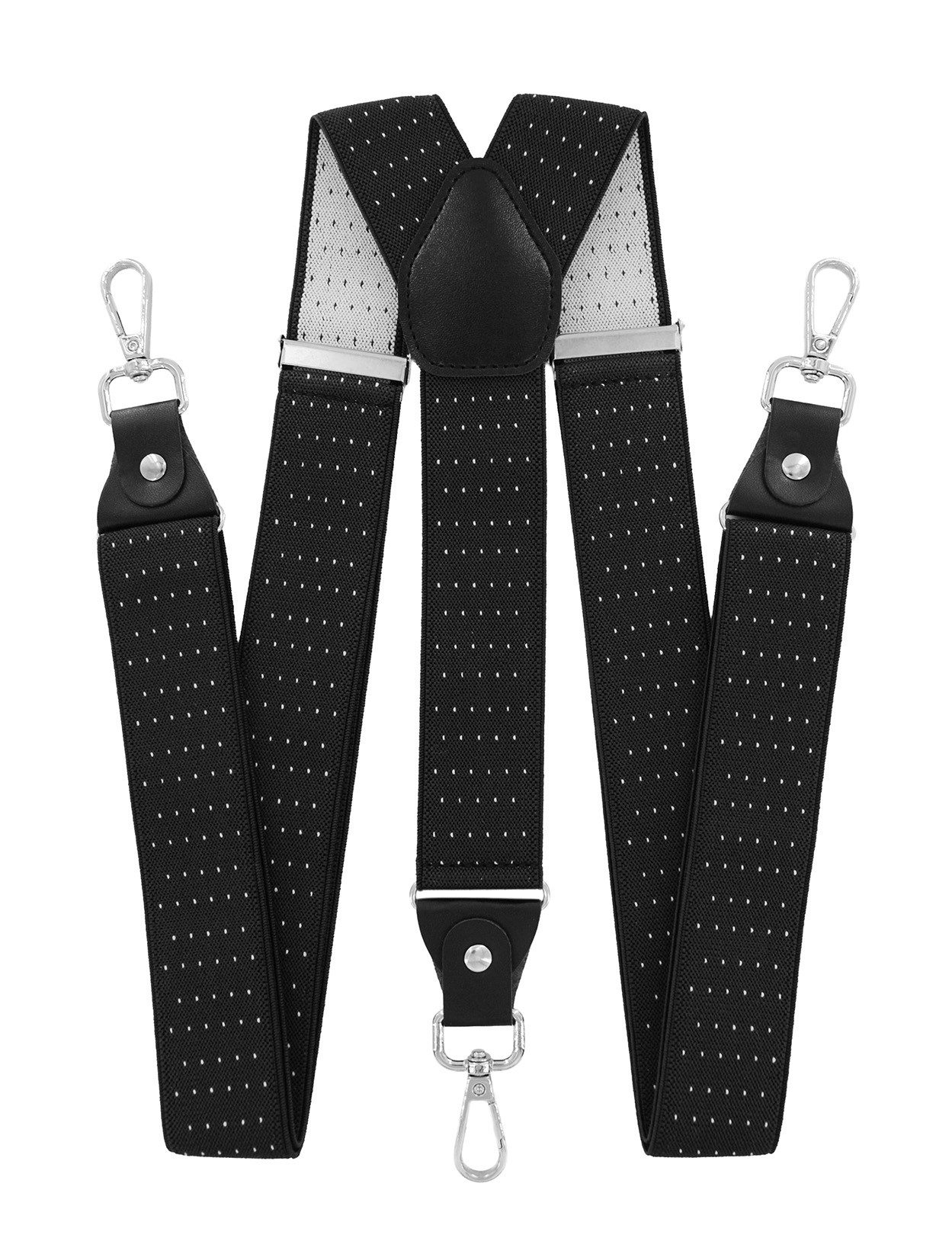 axy Hosenträger Herren Y-Form 3,5 cm breit, elastisch, mit 3 robusten Karabinern verstellbar 120cm Lang für Anzug Jeans Chinos Rockabilly Suspenders