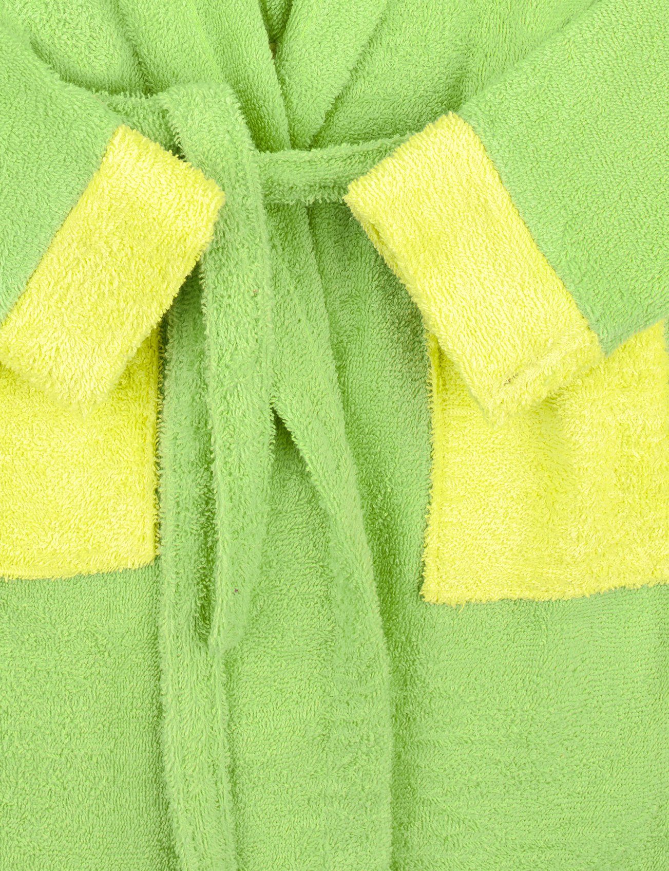 100% Baumwolle Kapuze Kinder Frottee Langform, Baumwolle, (M14/M7) Grün/Hellgrün Bademantel aus Bademantel Ladeheid LA40-103,