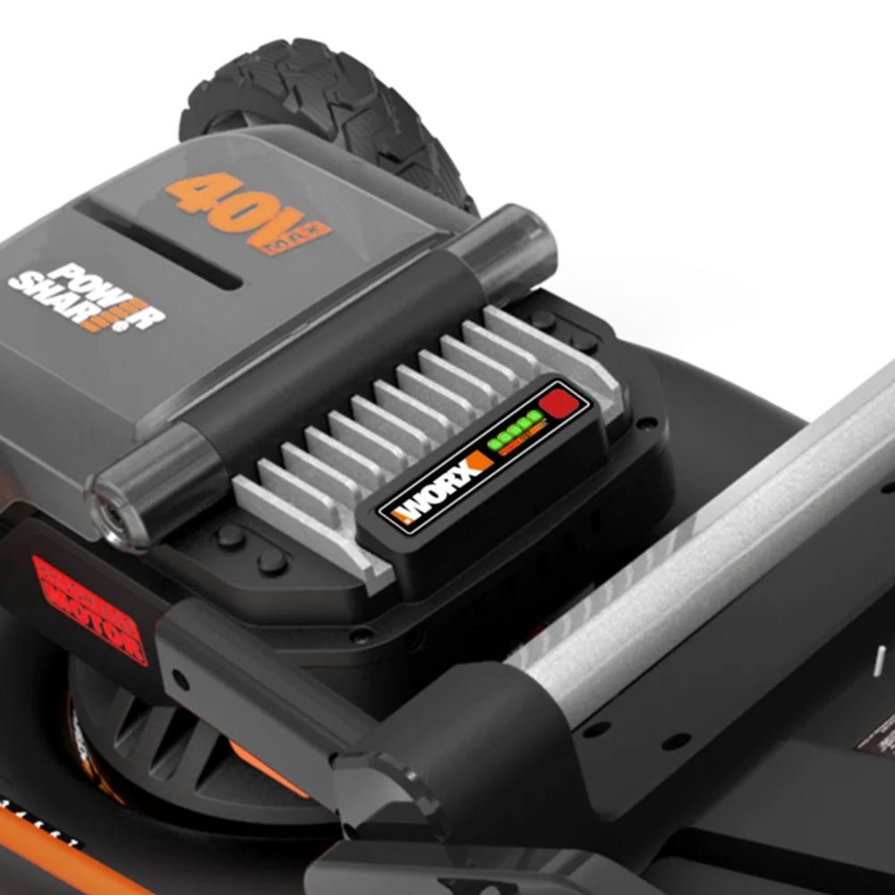 Worx Elektrorasenmäher Worx Akku- Rasenmäher WG749E mit 2 x 4.0Ah Akkus und Ladegerät