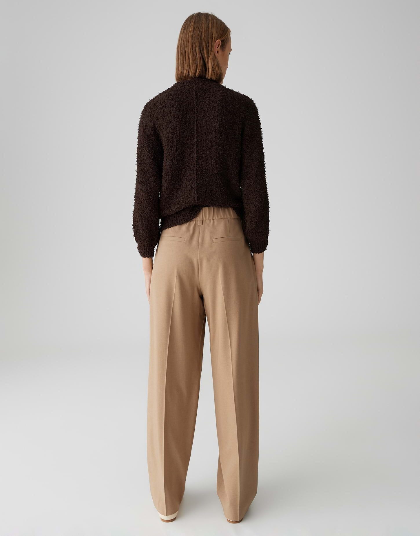 OPUS PANTS Anzughose MOIRA BLOOM aus weichem Woll Mix Weicher Mélange-Look für urbane Styles