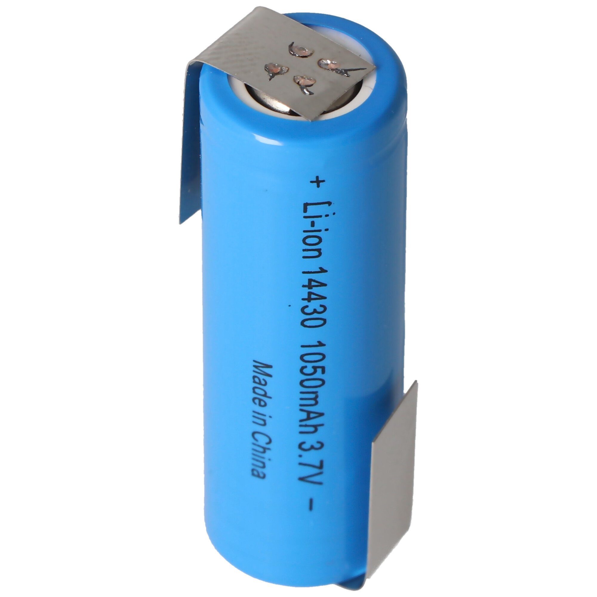 AccuCell Li-ion Akku 14430 mit Lötfahnen Z-Form 1050mAh 3,6V - 3,7V Lithium-Io Akku 1050 mAh (3,7 V)