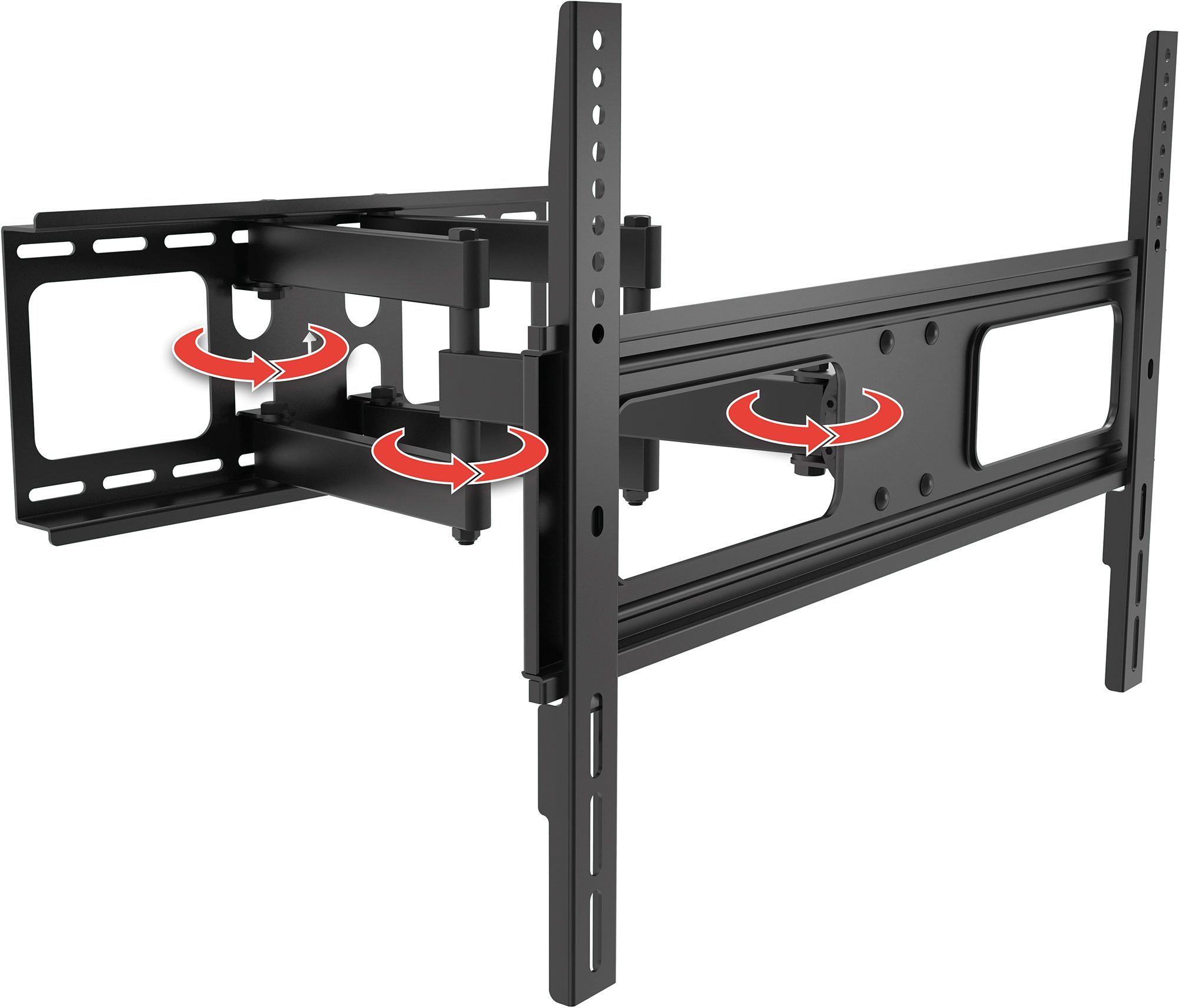 Schwaiger TV-Wandhalterung LWHD7050 513, (bis 86 Zoll, neigbar, schwenkbar, drehbar, bis 50kg, bis 600x400mm, schwarz)