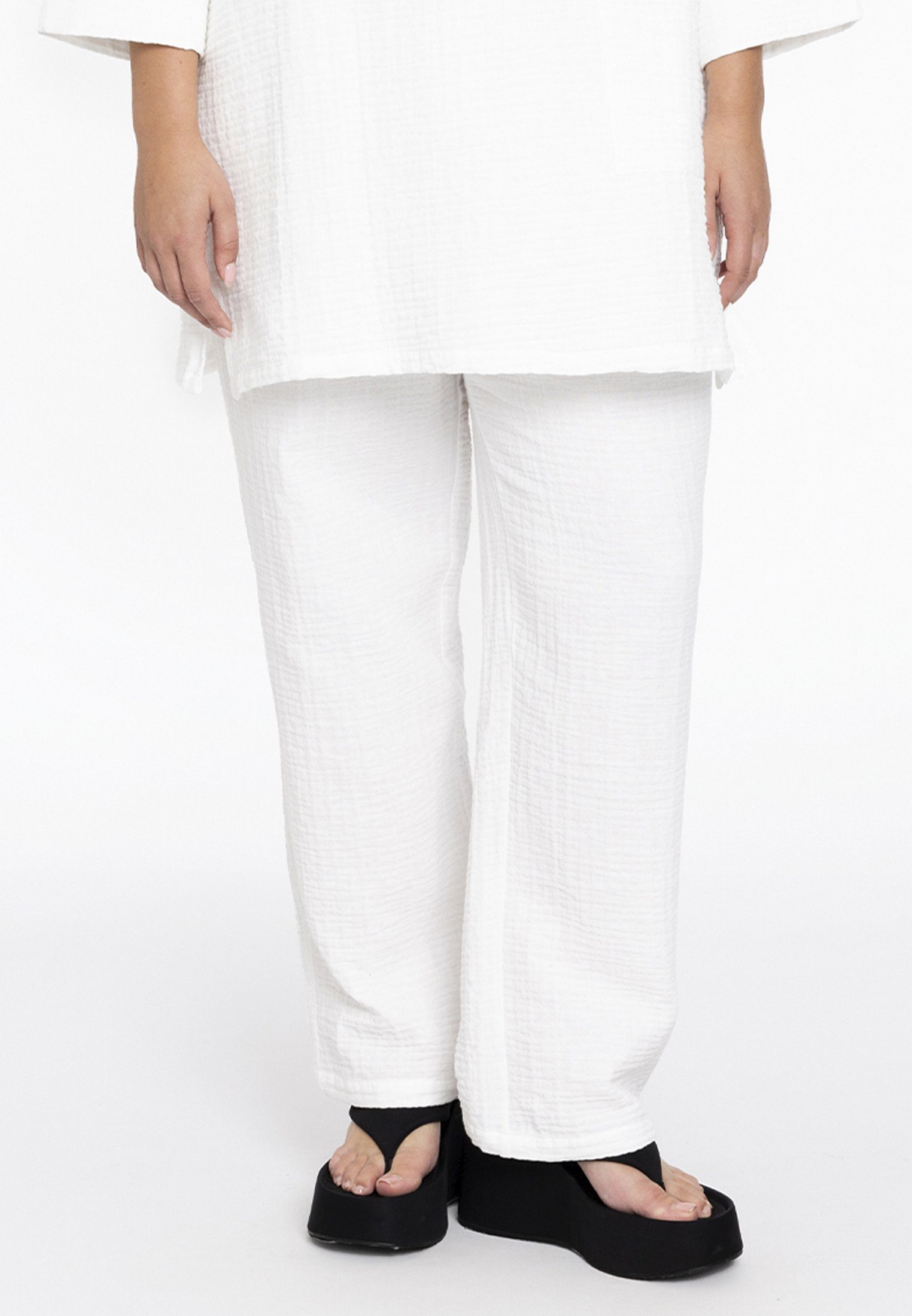 YOEK Bootcuthose Damen Hose Große Größen