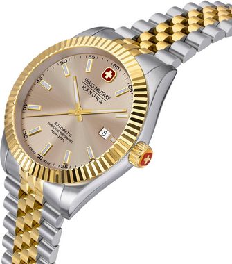 Swiss Military Hanowa Quarzuhr AUTOMATIC DILIGENTER, SMWGL0002160, Armbanduhr, Schweizer Uhr, Datum, Saphirglas, Swiss Made
