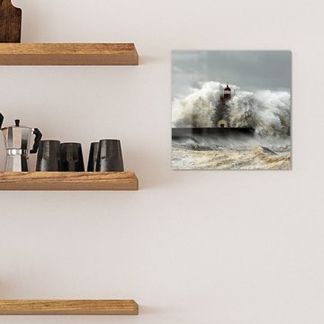 DEQORI Magnettafel 'Leuchtturm bei Sturmflut', Whiteboard Pinnwand beschreibbar