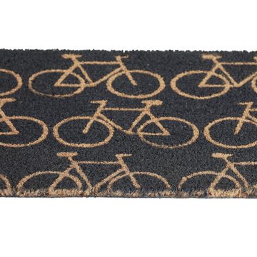 Fußmatte Kokos Fußmatte Fahrräder, relaxdays, Höhe: 15 mm