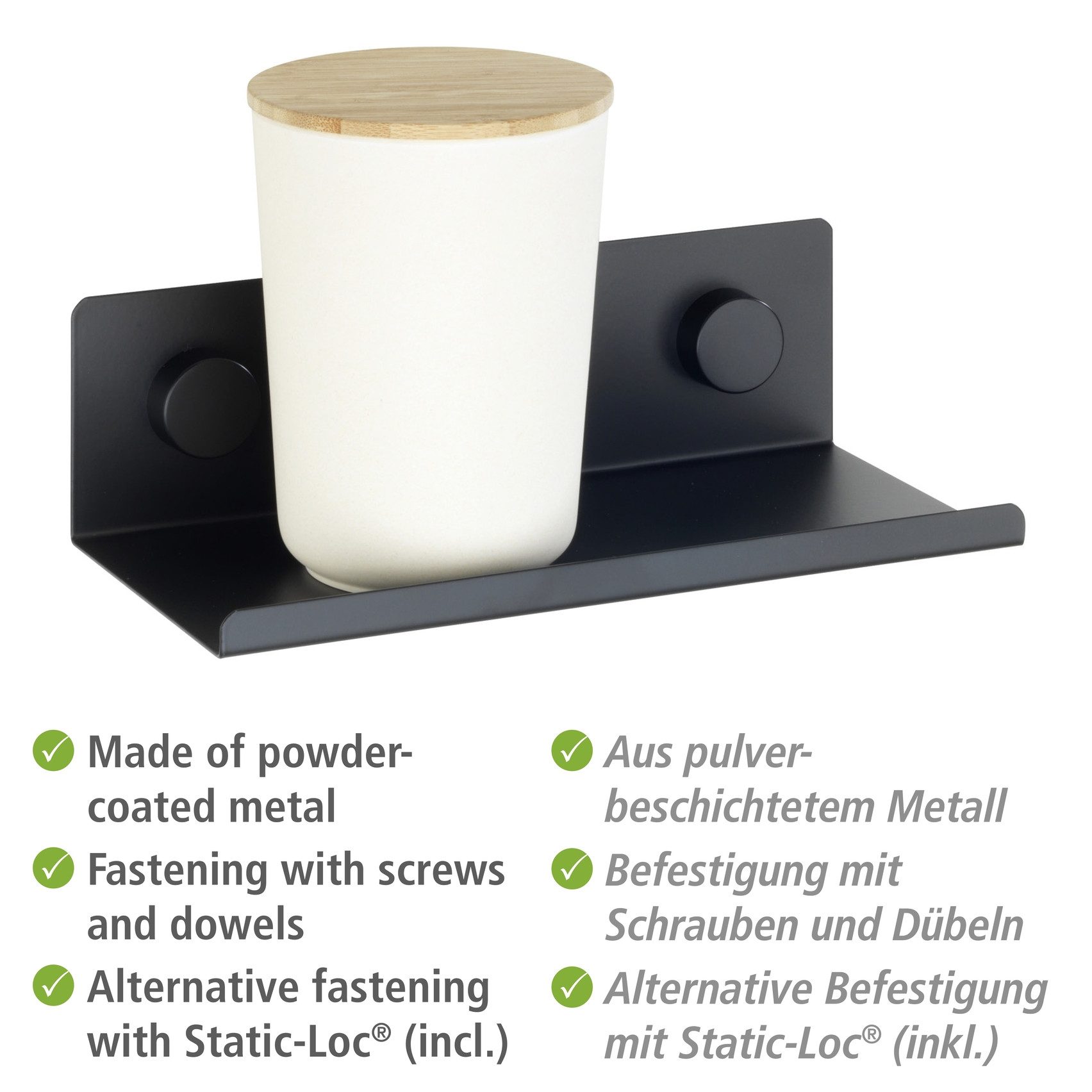 WENKO Küchenregal Modell Jet S, Regal für die Wand, Industrial Style, pulve günstig online kaufen