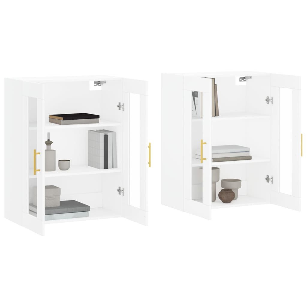 vidaXL Sideboard Wandschränke 2 Stk. Weiß günstig online kaufen
