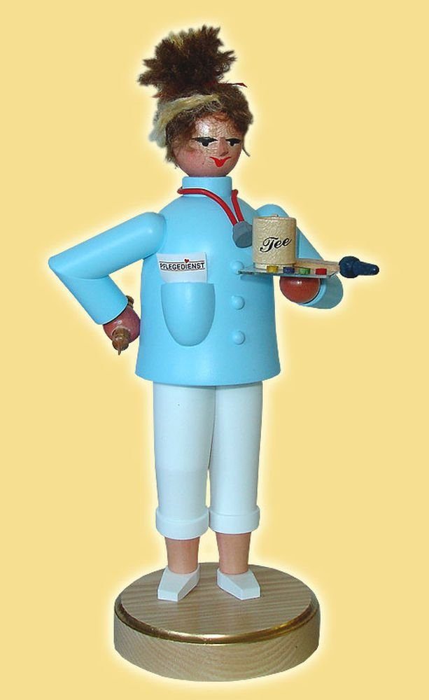 Räuchermännchen Räucherfrau Altenpflegerin Höhe= 22cm NEU