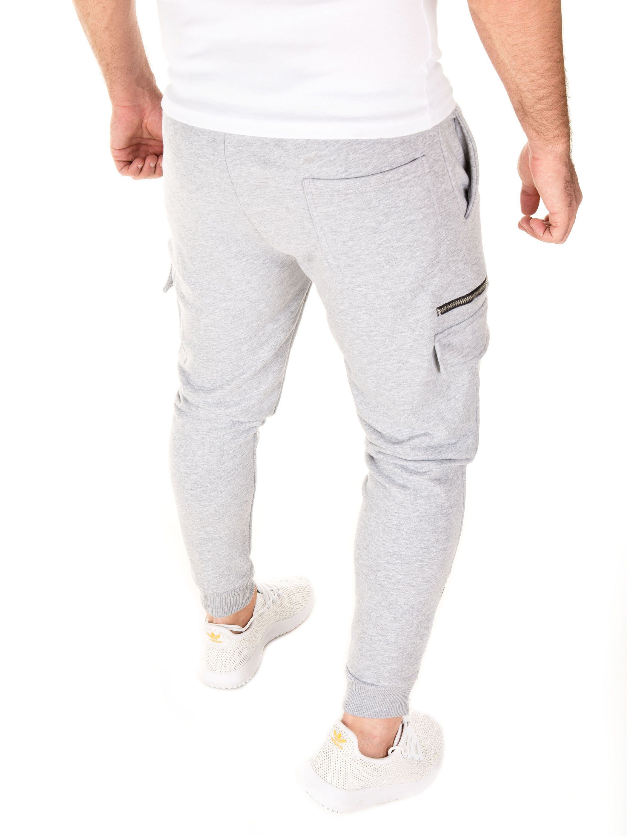 Pittman Sweatpants Bruno Cargo Track Pants mit elastischem Bund und Kordelzug