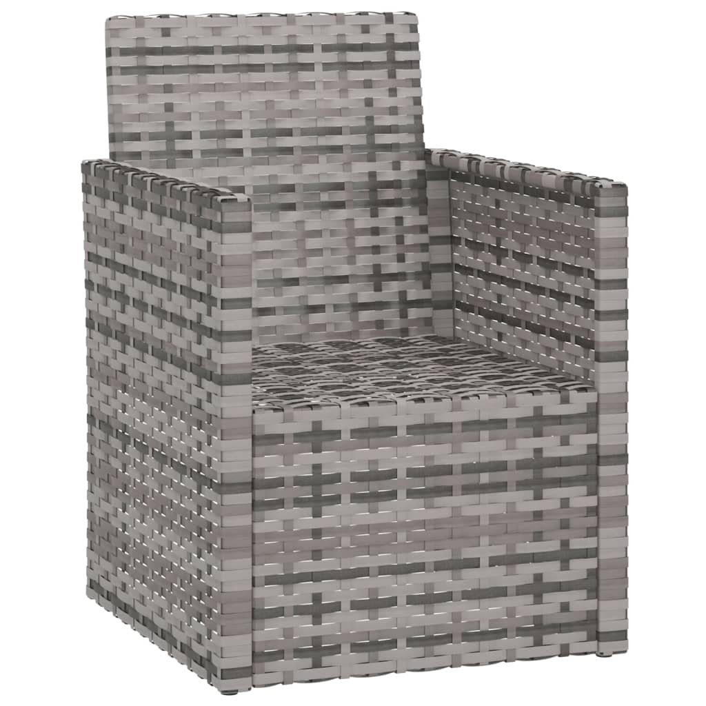 furnicato Gartensessel mit Kissen 53x57x75 cm Grau mit Anthrazit Kissen (1-St), Witterungsbeständiger Loungesessel mit stabilem Stahlrahmen