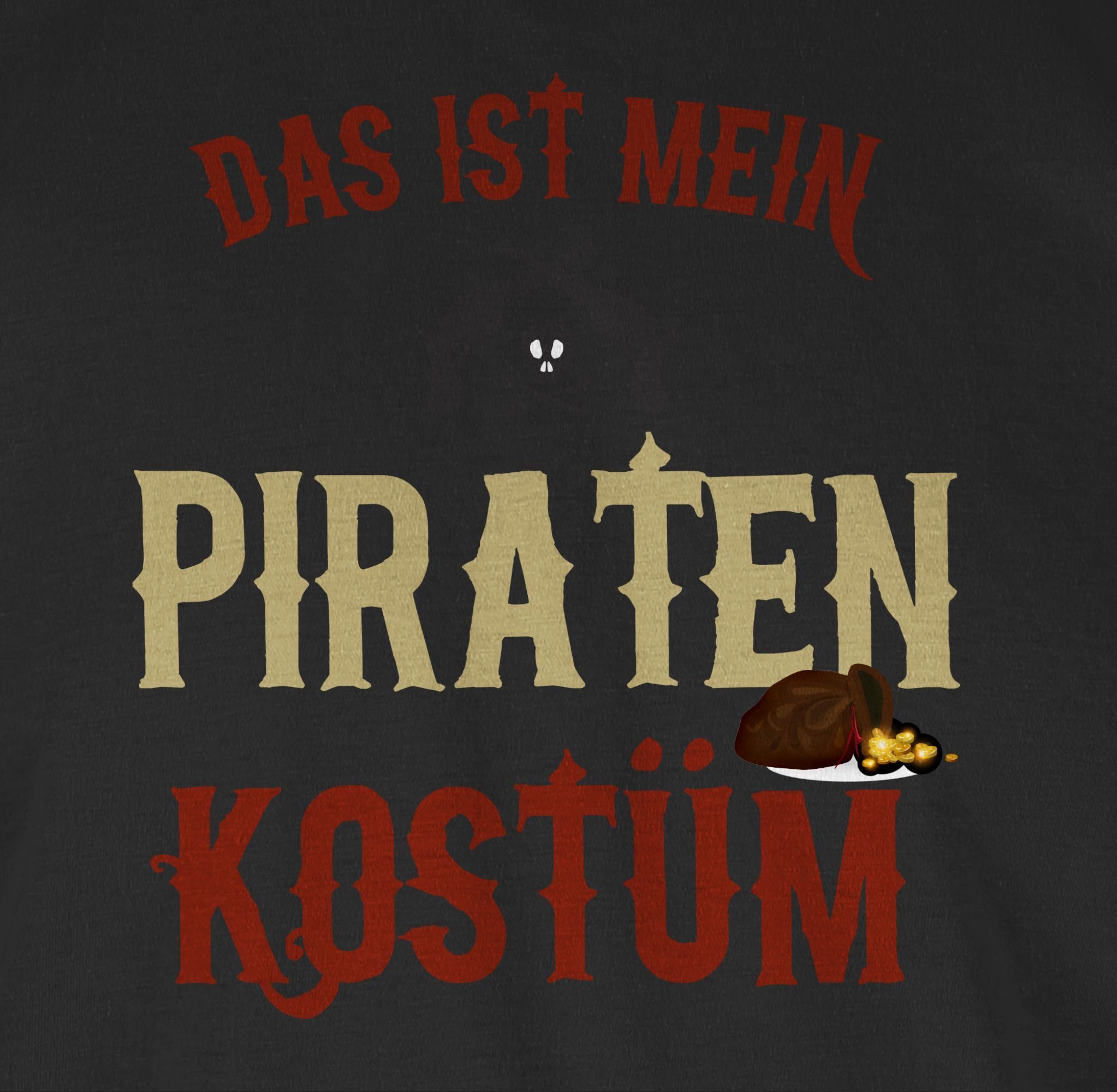 Shirtracer T-Shirt Piratenkostüm Karneval Kostüm Outfit Pirat Das verkleidet Schwarz Piraten ist - 01 mein