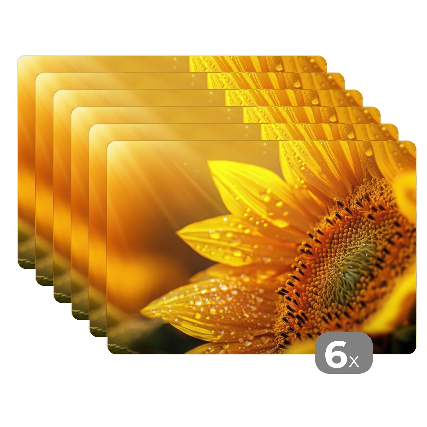 MuchoWow Platzset Sonnenblume - Tautropfen - günstig online kaufen