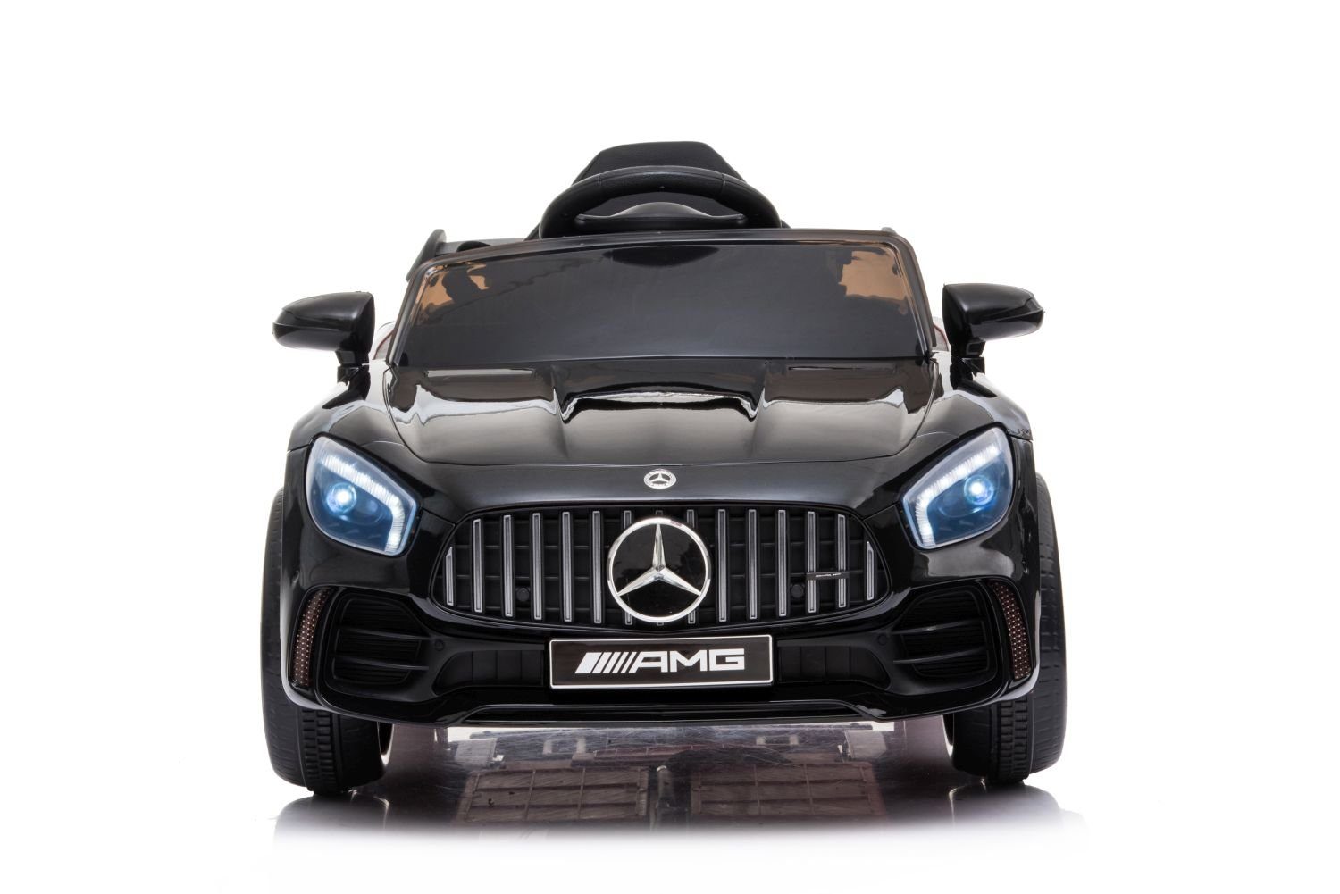 Toys Store Elektro-Kinderauto Mercedes GTR AMG Kinder Elektro Auto Kinderfahrzeug Sportwagen, Belastbarkeit 35 kg, AUX-/USB-Anschluss, MP3 Hupe und Motorsound am Lenkrad, Fernsteuerung
