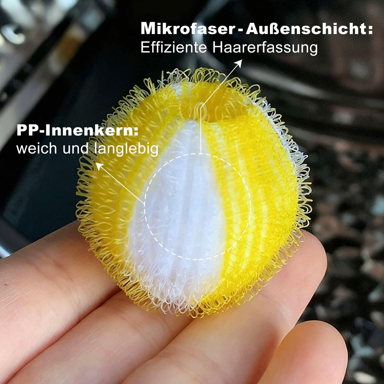 FOUORTUNATE-BEE Wäschekugel Waschbälle gegen Tierhaare 6er Set für Waschmaschine Fusselentferner (8-St), Waschmaschinenbälle gegen Tierhaare Fusselentfernung wiederverwendbar