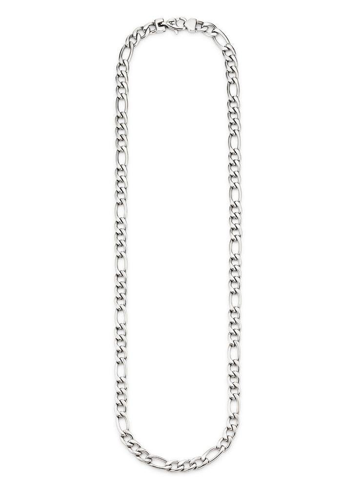 Bruno Banani Edelstahlkette Schmuck Geschenk, Halskette Figarokette Silber