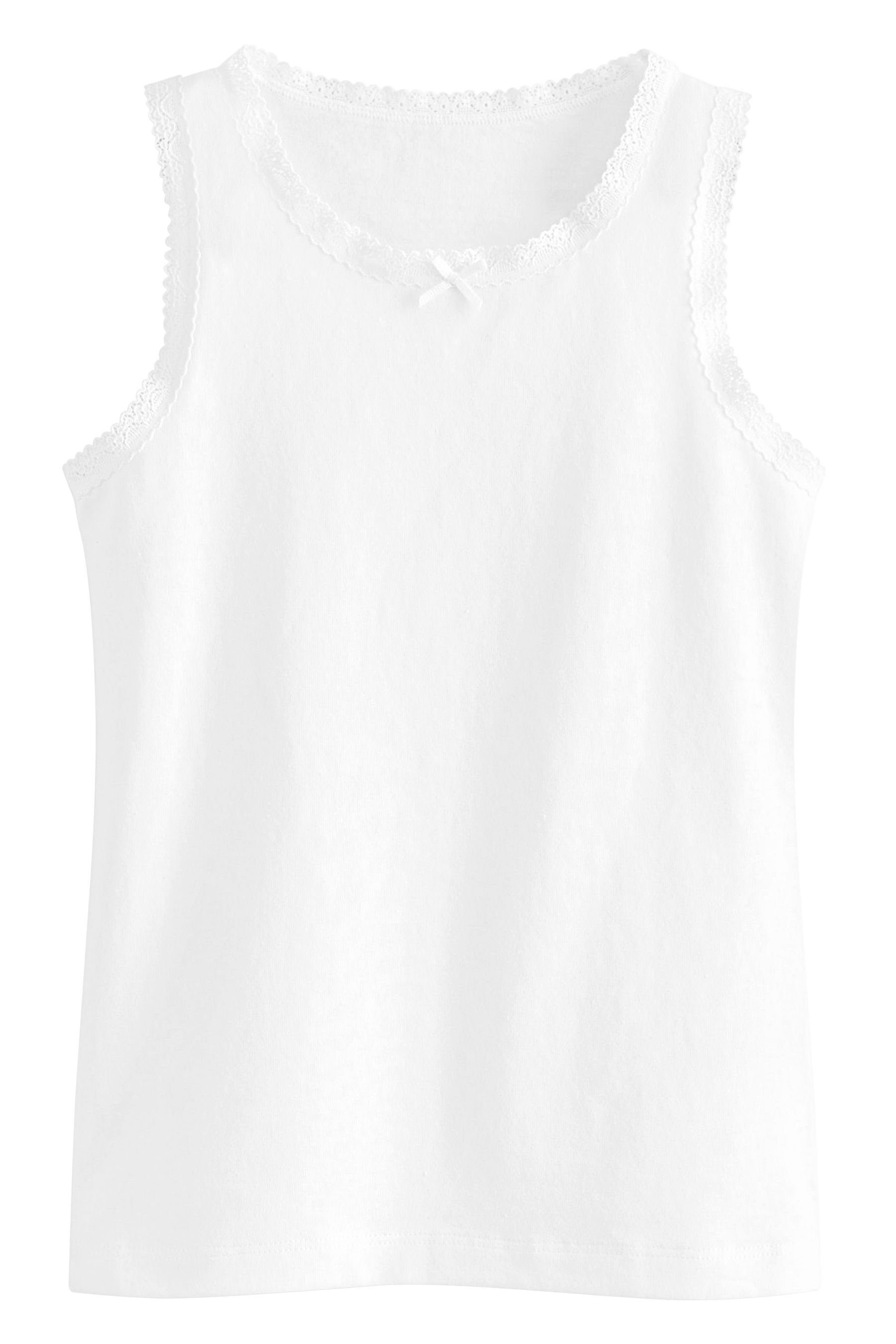 Unterhemden Lace 3er-Pack mit Next White im Unterhemd Lochstickerei (3-St)