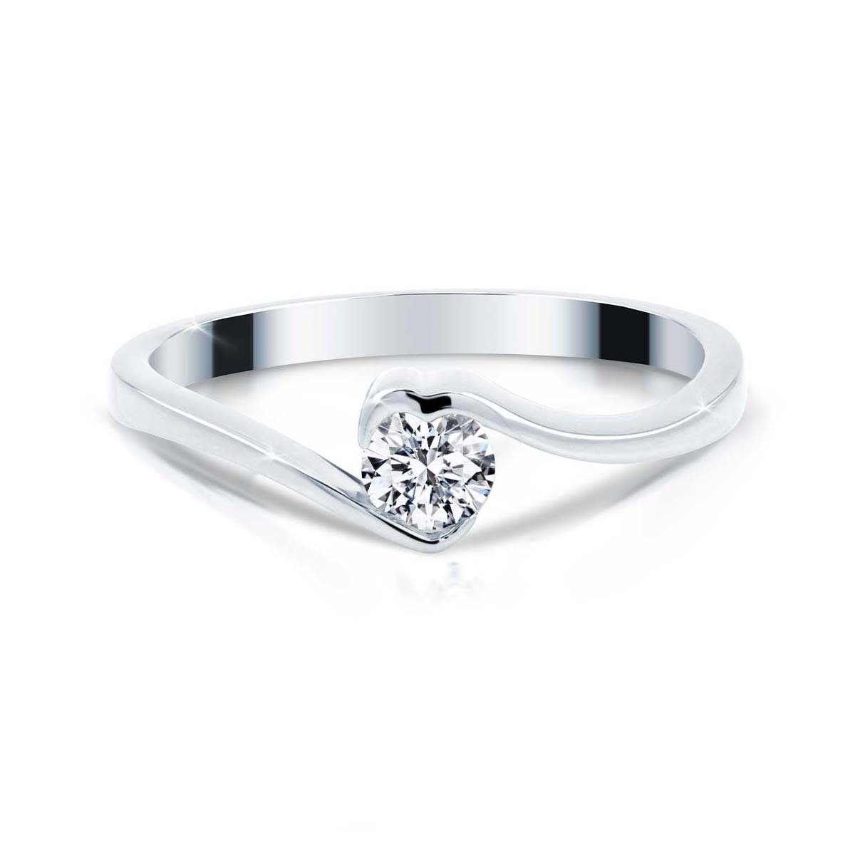 Adam & Eve Verlobungsring Verlobungsring Brillantring 585/- Weißgold 0,10 ct. | Verlobungsringe