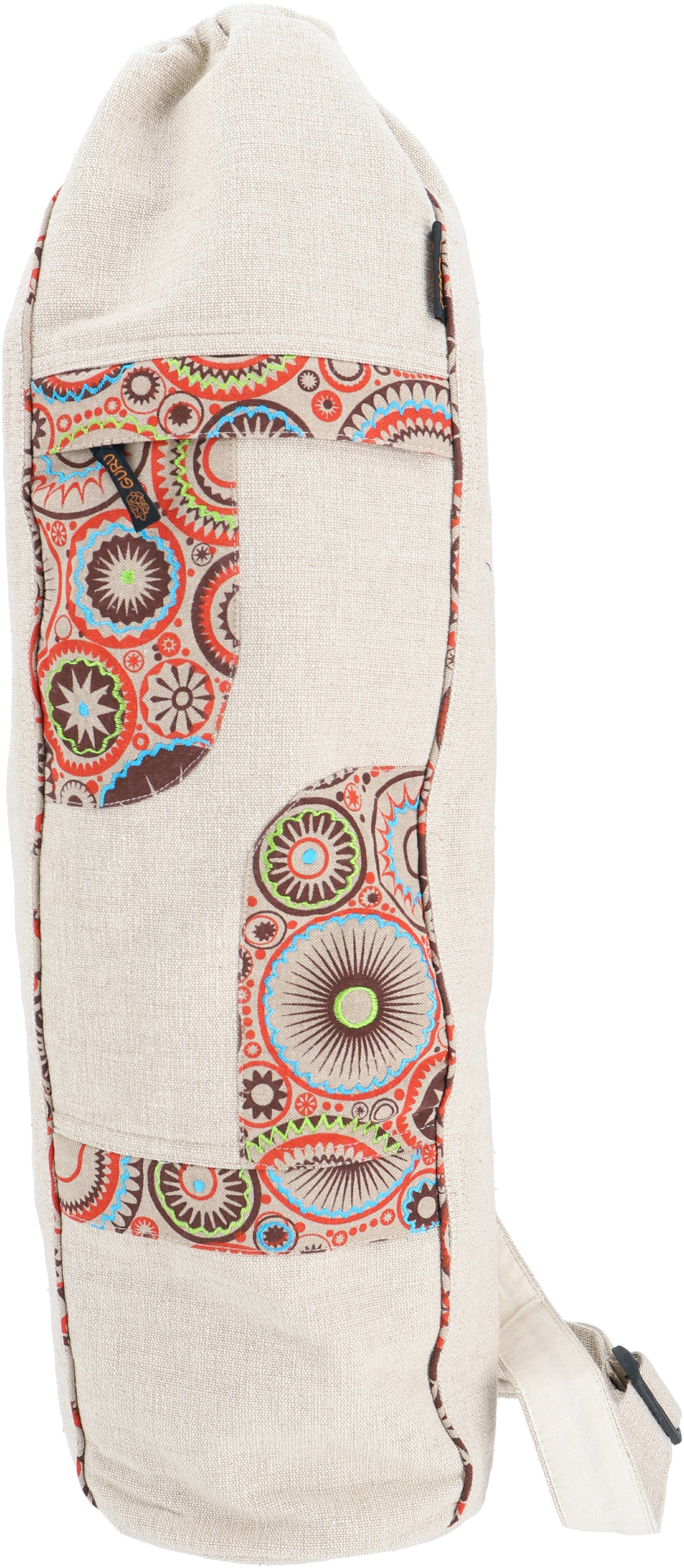 Guru-Shop Aufbewahrungstasche Ethno-Yogamatten-Tasche - leinenfarben