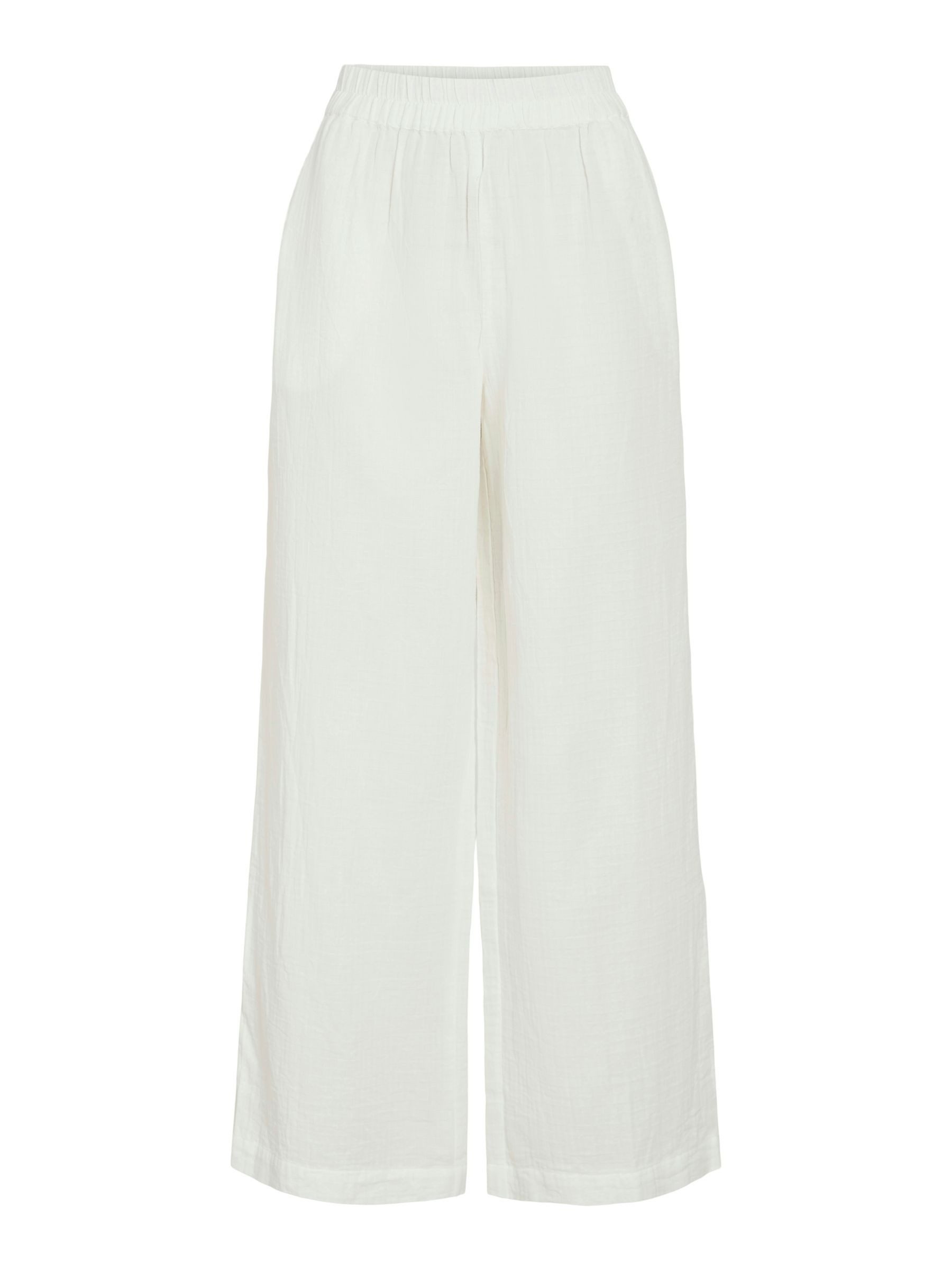 Vila Stoffhose Leichte Palazzo mit elastischem Bund und Crepe Optik VILANIA günstig online kaufen