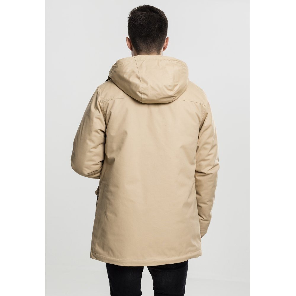 URBAN CLASSICS Parka Heavy Cotton Parka - beige - XL mit Kapuze