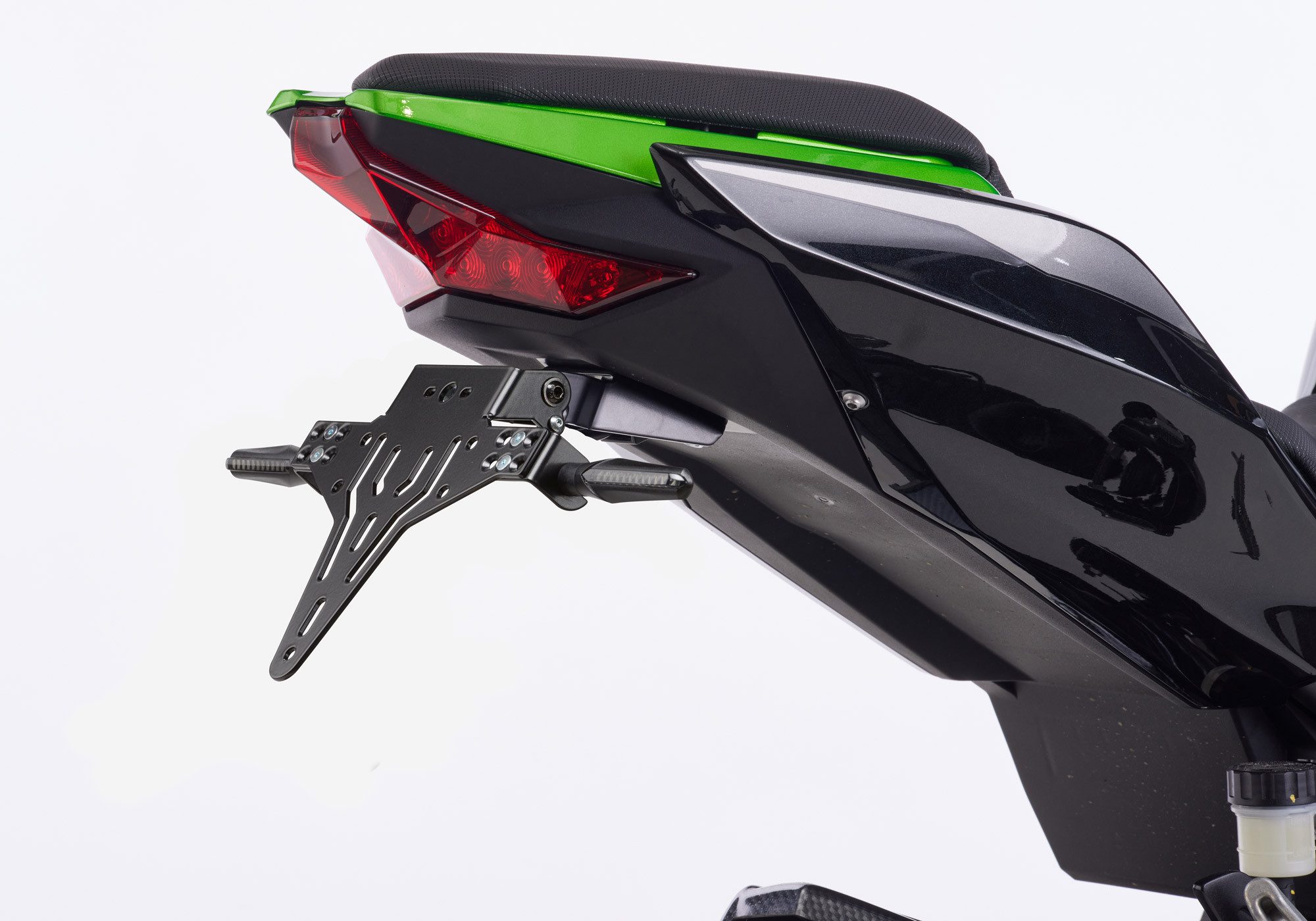 PROTECH Motorradhose Kennzeichenhalter Edelstahl pulverbeschichtet schwarz