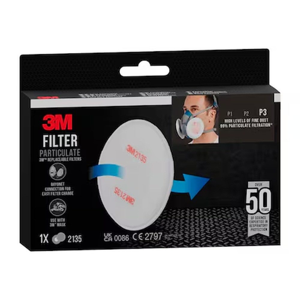 3M Patronenfilter 3M Filter für Atemschutzmasken 2135 P3 EN 143:2021