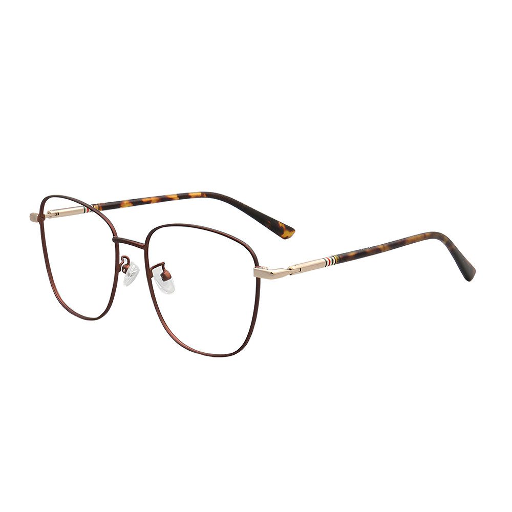 Brille Damen Herren Ohne Sehstärke Blaulichtfilter Metall Vollrandrahmen