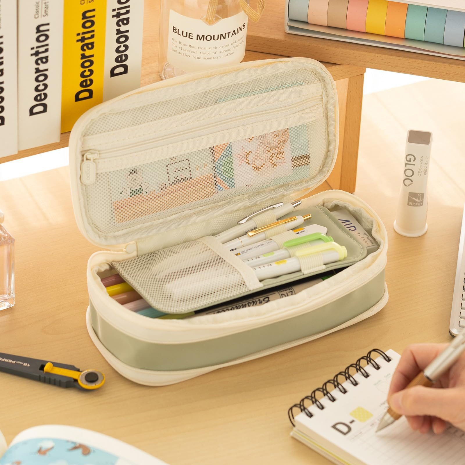 Diwzbyn Schreibgeräteetui Schlamperbox,Geräumiges Federmäppchen / Etui –, Stiftemappe für Schule, Teenager, Mädchen, Jungen, Männer und Frauen – Bild 5 von 5