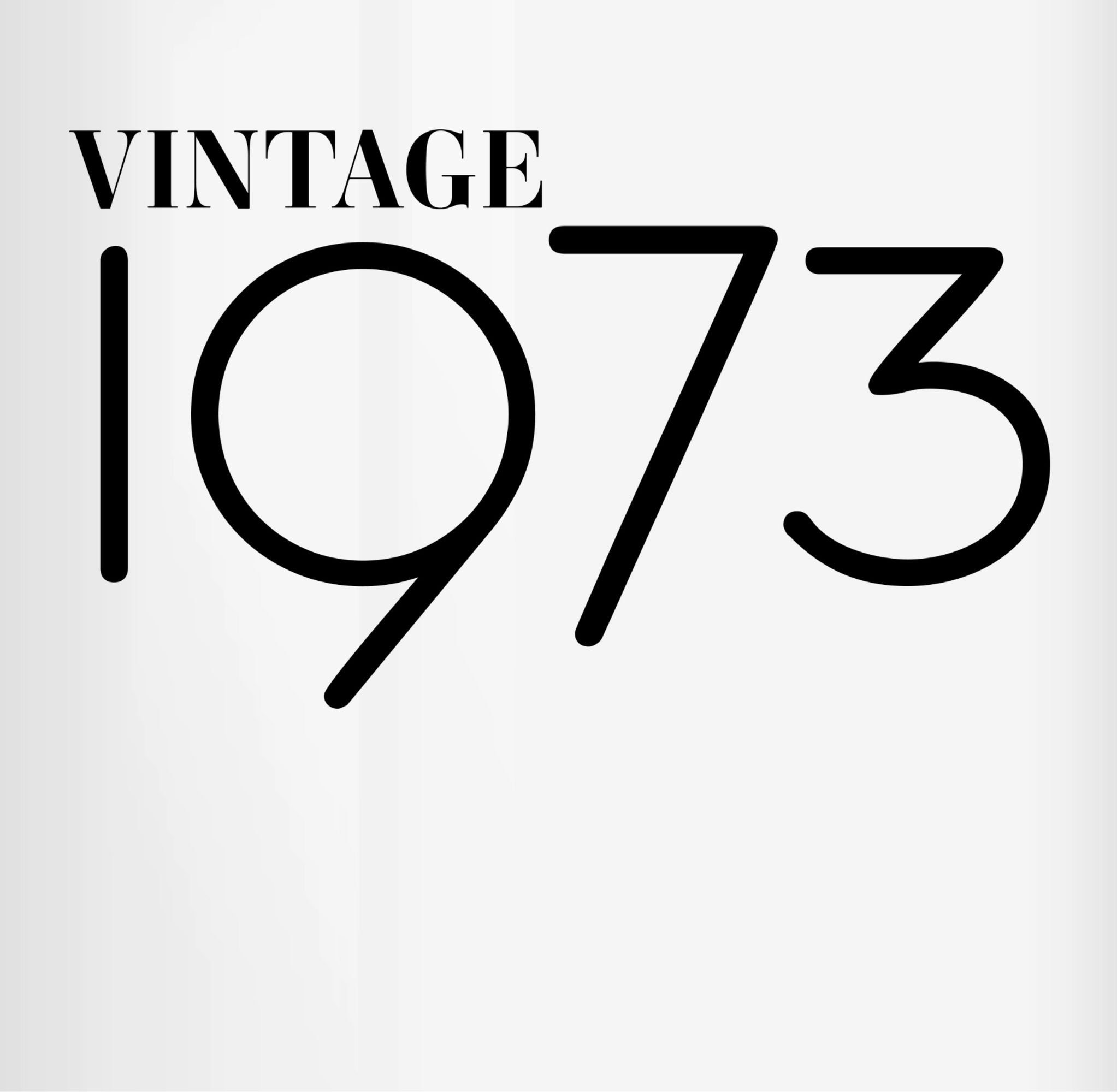 Geburtstag Tasse Keramik, Shirtracer Vintage, 50. 2 1973 Tasse Weiß