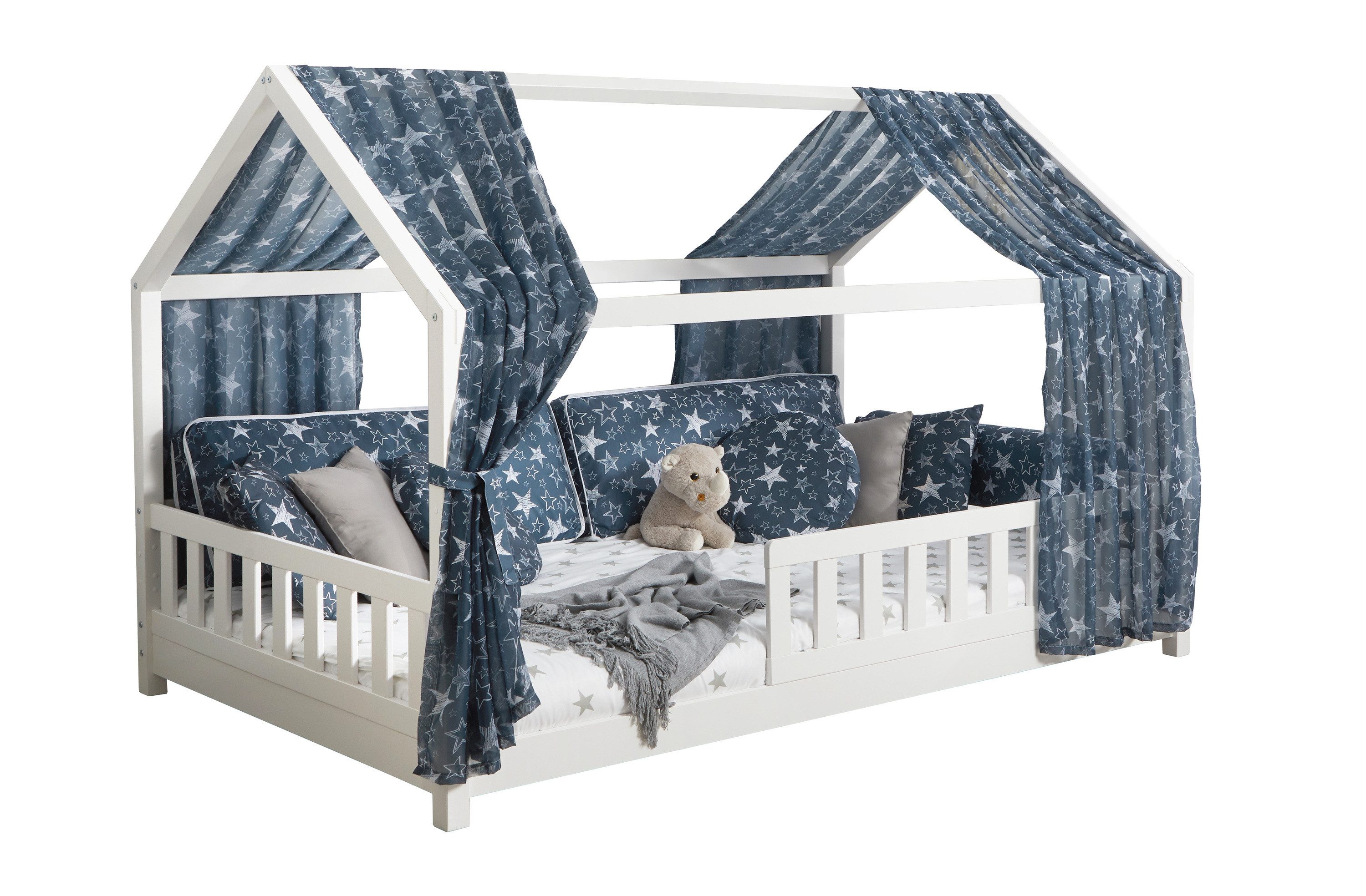 Ticaa Betthimmel Tüll-Set für Hausbett