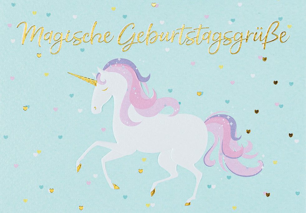 Grußkarten Geburtstag - Pastel Collection - Glückwunschkarte im Format
