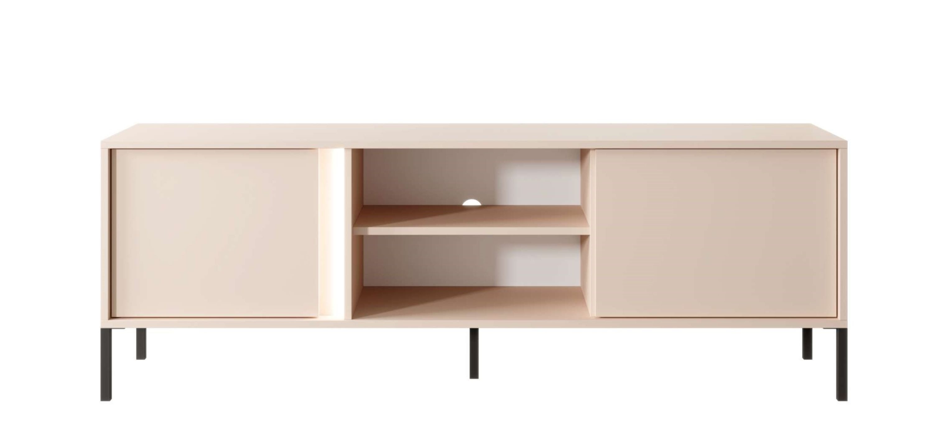 99rooms Lowboard Dara (TV-Kommode, TV-Schrank), Modern Design, mit viel Stauraum, wahlweise mit LED-Beleuchtung