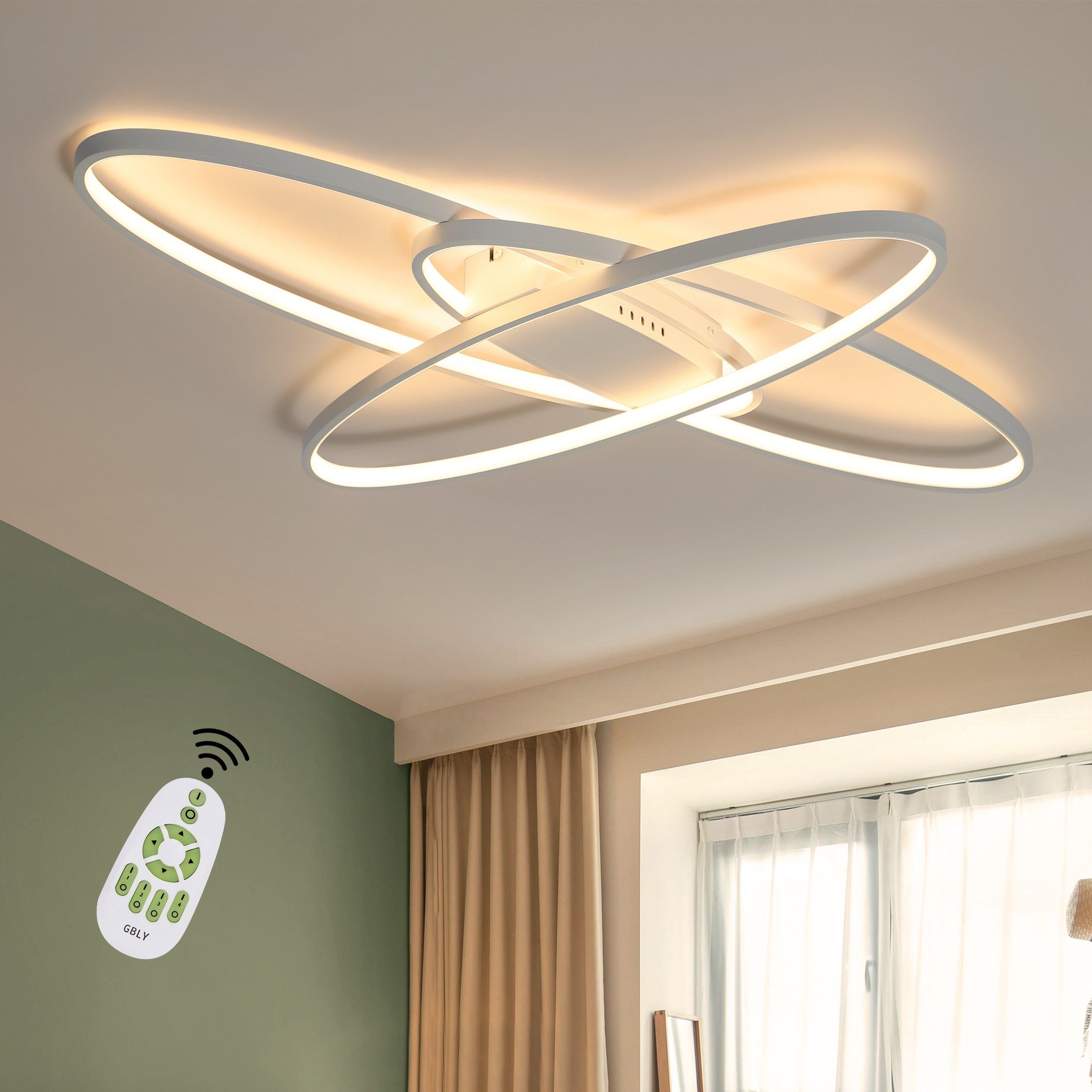 ZMH LED Deckenleuchte »LED Dimmbar Deckenleuchte Modern Wohnzimmerlampe«,  LED fest integriert