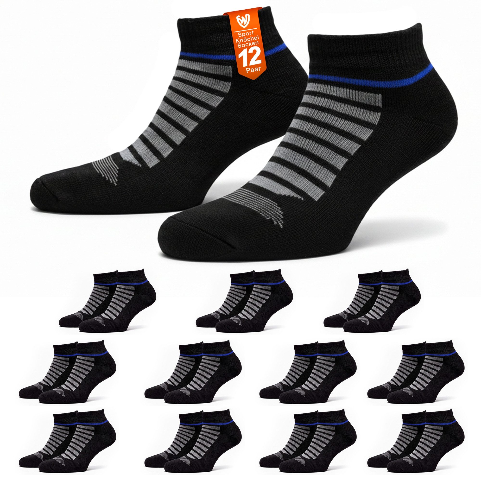 German Wear Sportsocken GW282 12er Pack (12er-Pack) Kurze Sportsocken aus Baumwollmischung